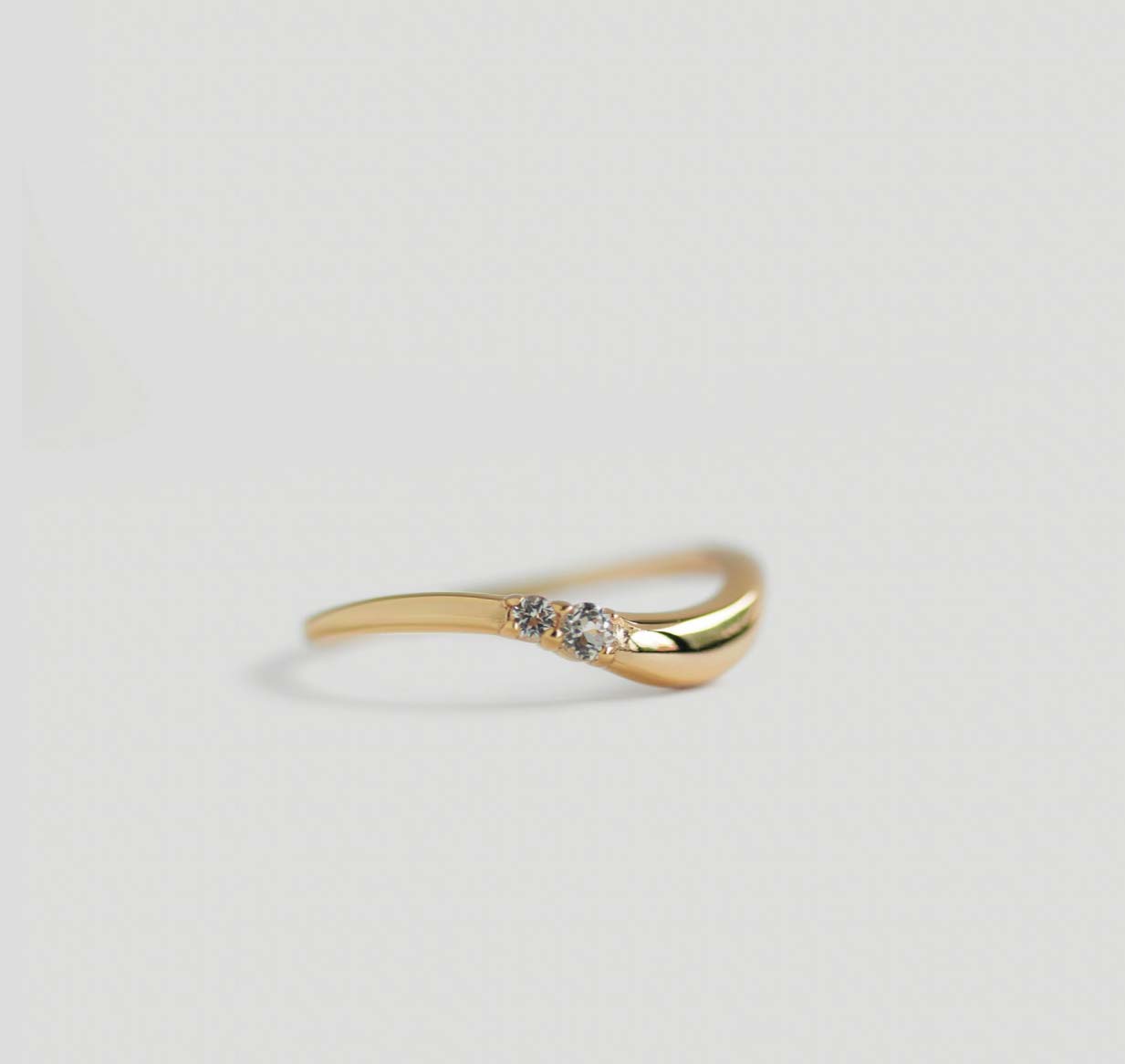 Paige Ring - White Topaz In Champagne Gold