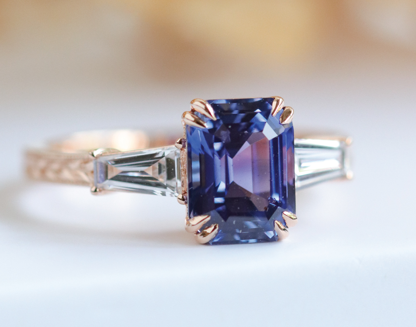 bespoke color change sapphire ring