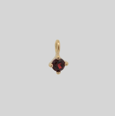 14K Birthstone Charm - Garnet 