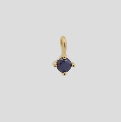 14K Birthstone Charm - Sapphire