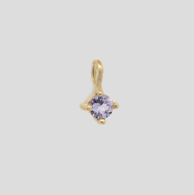 14K Birthstone Charm - Tanzanite 