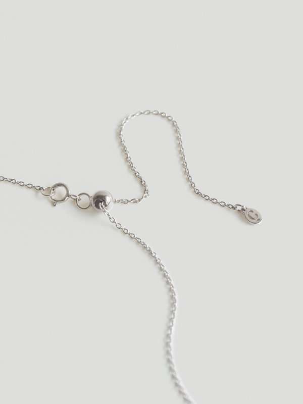 Ophelia Necklace - Mint Enamel in Silver