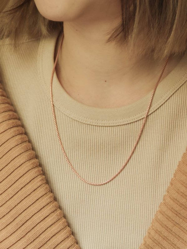 Box Chain Necklace in Rose Gold