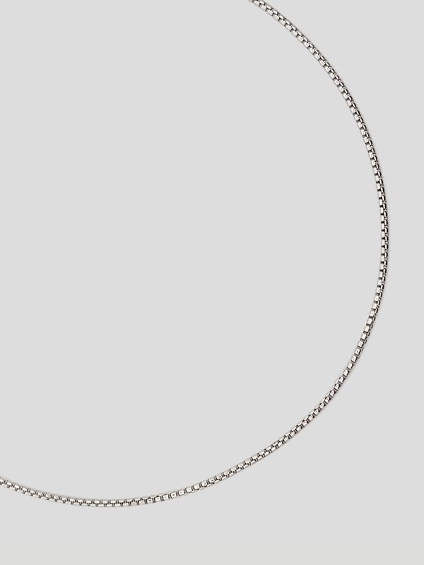 Box Chain Necklace in Silver