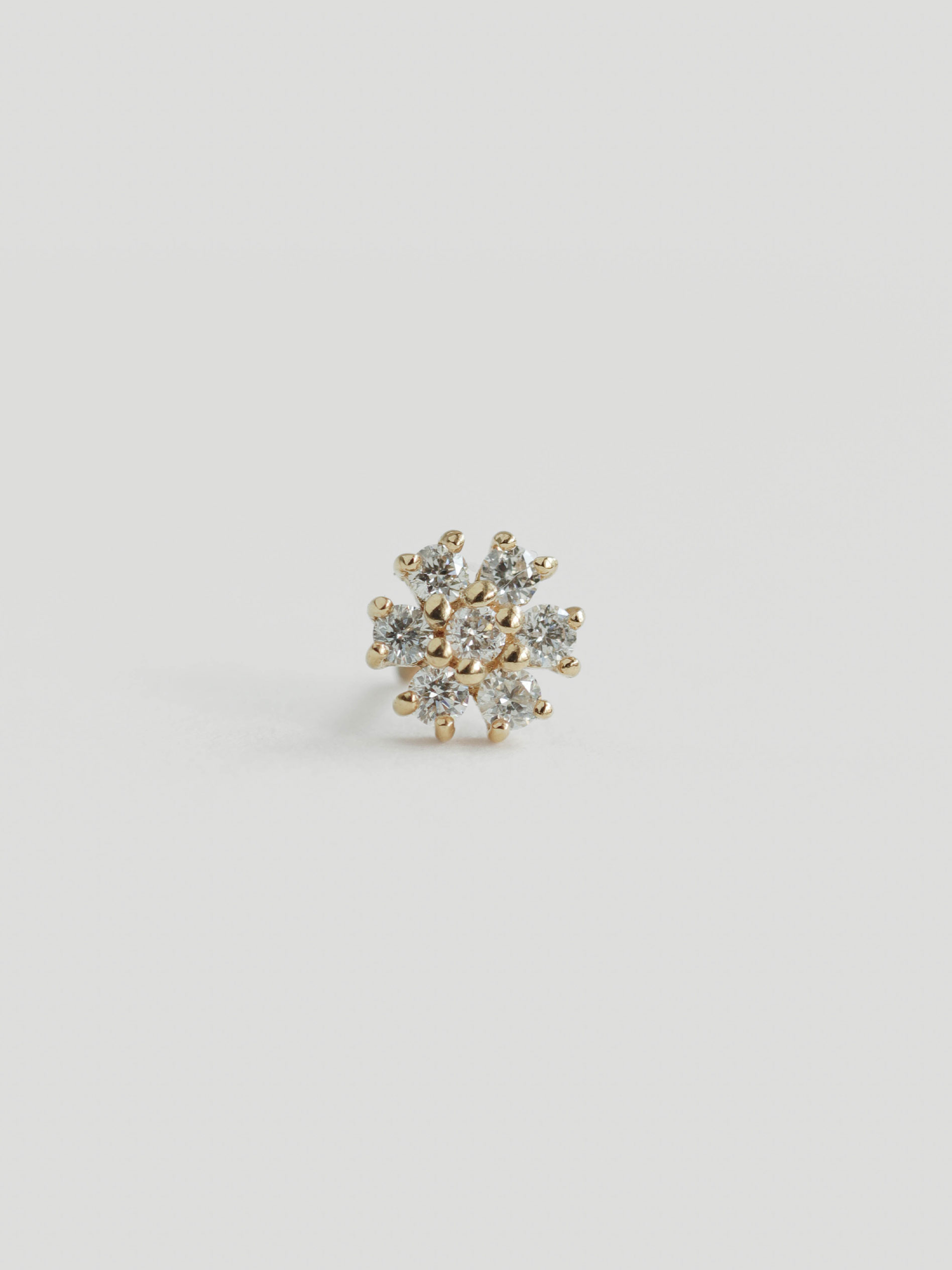 Esther Threaded Labret Earring - Diamonds in 14k Gold (Single ...