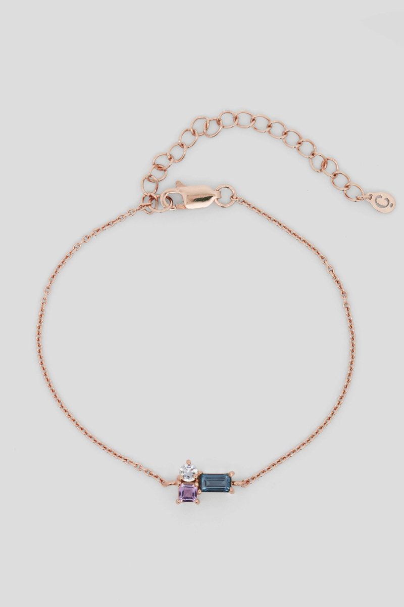 Marcella Gold Necklace with Sky Blue Topaz