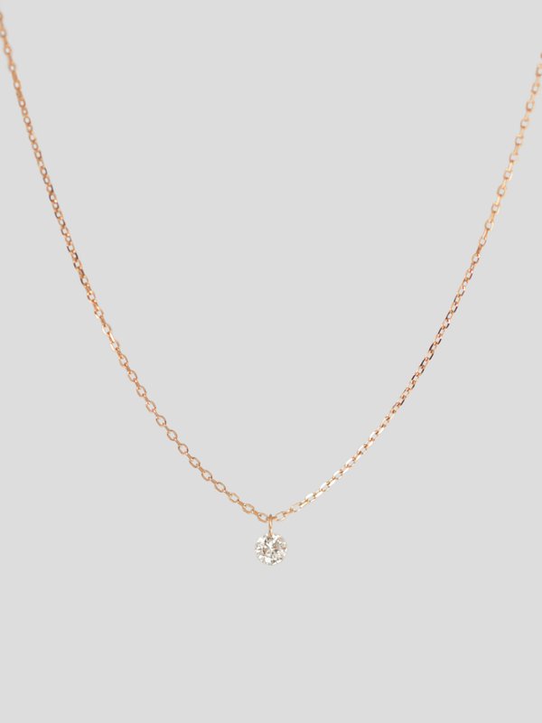 Float Necklace - Diamond in 14k Rose Gold 