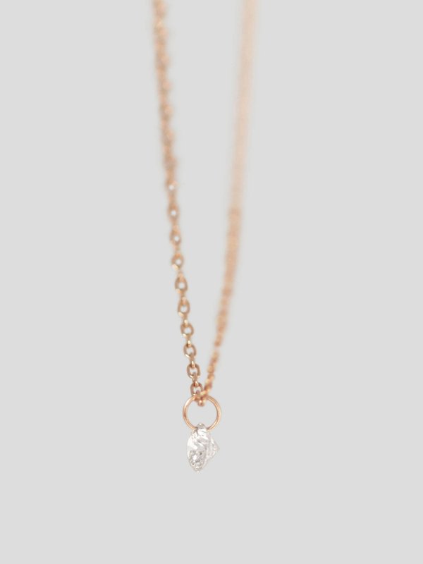 Float Necklace - Diamond in 14k Rose Gold 