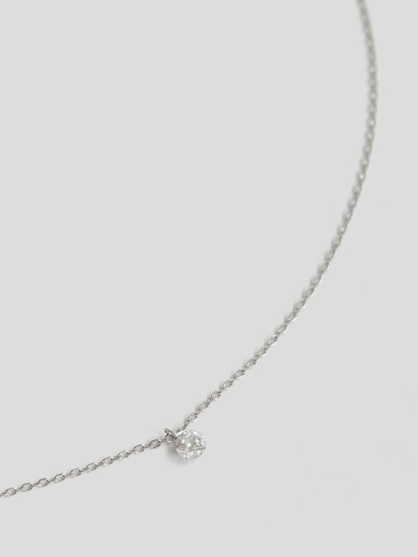 Float Necklace - Diamond in 14k White Gold