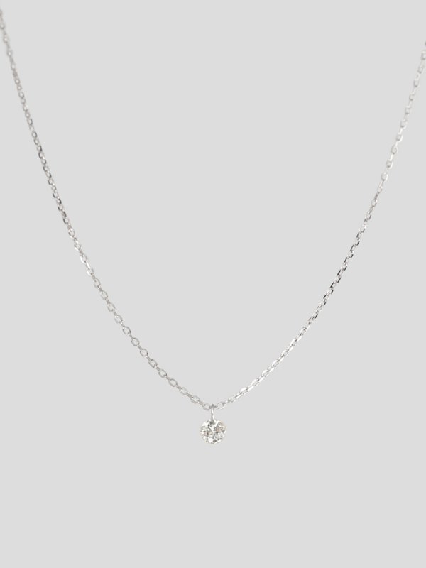 Float Necklace - Diamond in 14k White Gold