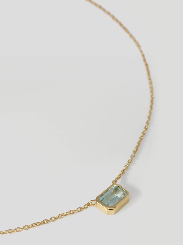 1945 Necklace - Sky Blue Topaz in Champagne Gold