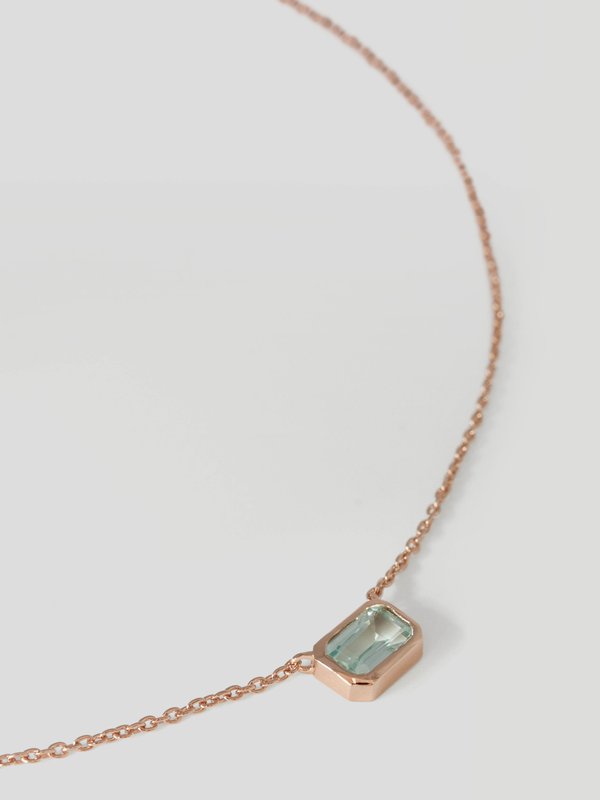 1945 Necklace - Sky Blue Topaz in Rose Gold