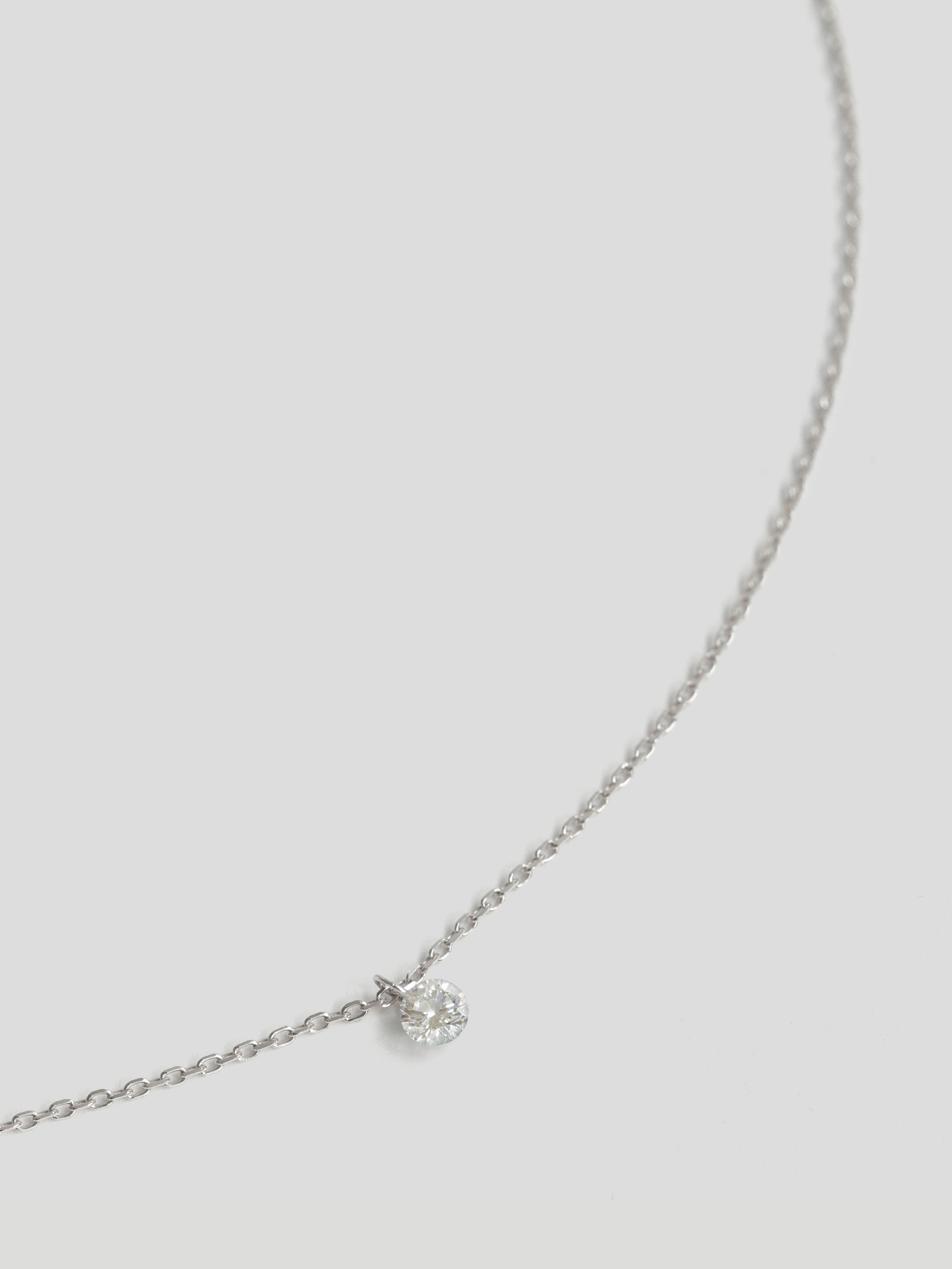 Float Necklace - Diamond in 14k White Gold | Curious Creatures
