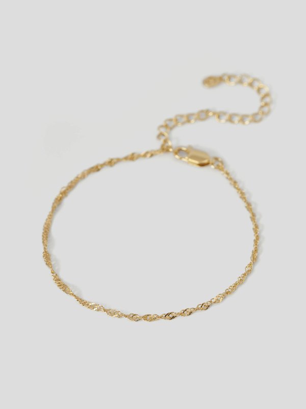 Spiral Bracelet in Champagne Gold