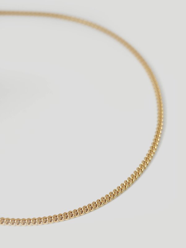 Curb Necklace in Champagne Gold