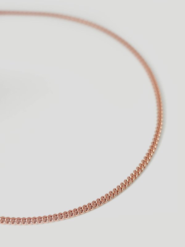 Curb Necklace in Rose Gold