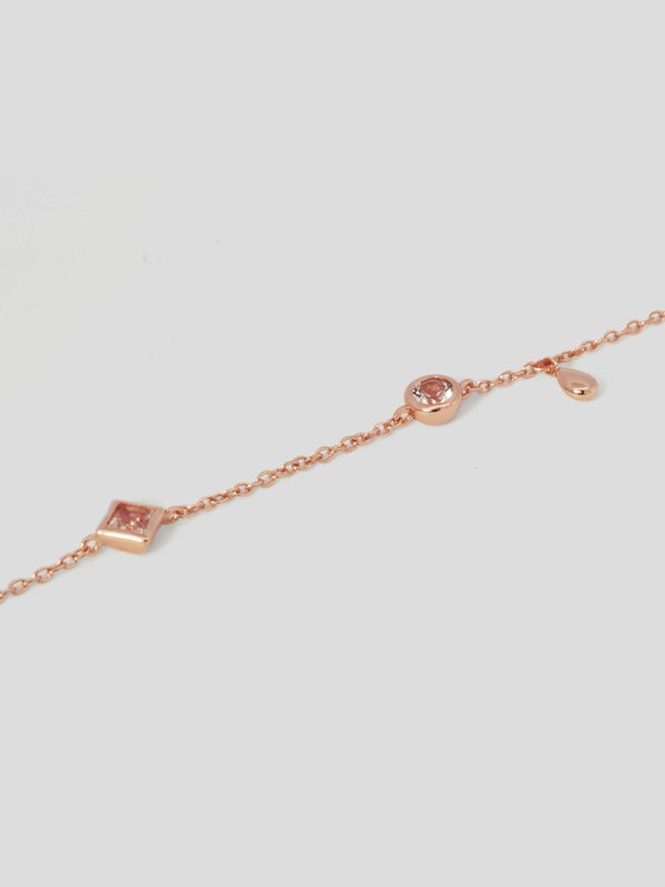 Scarlet Bracelet - White Topaz in Rose Gold