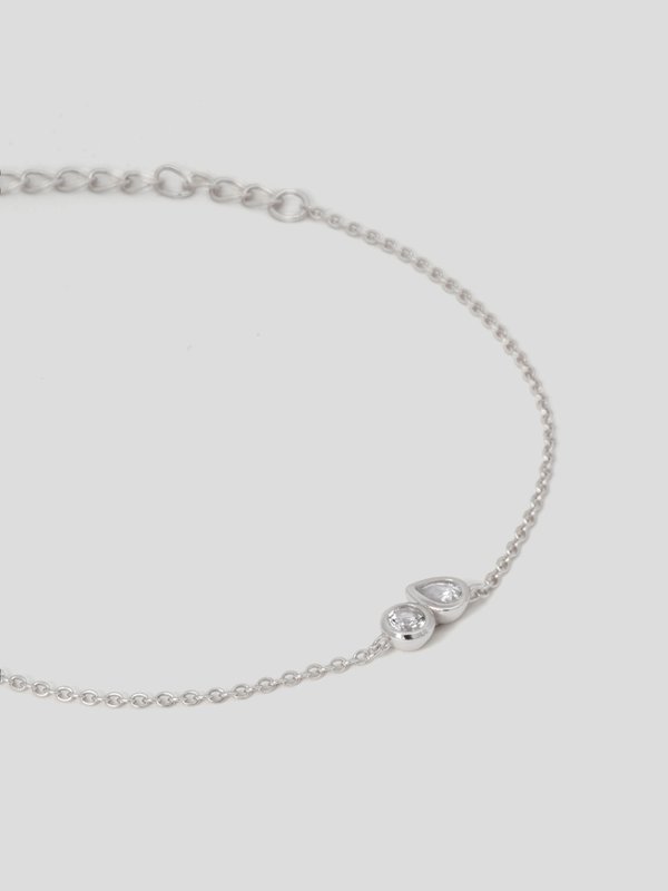 Sydney Bracelet - White Topaz in Silver