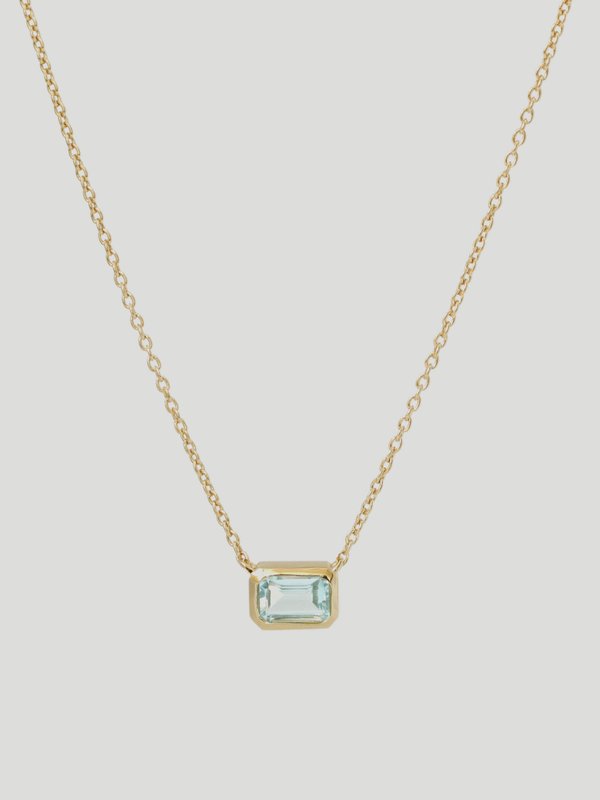 1945 Necklace - Sky Blue Topaz in Champagne Gold
