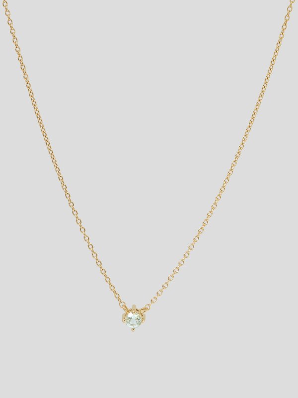 Dew Necklace - Sky Blue Topaz in Champagne Gold