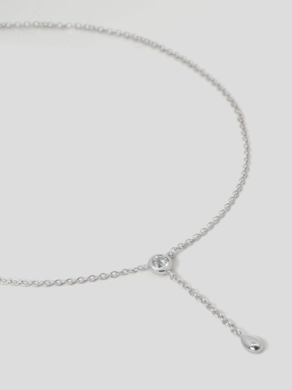 Scarlet Necklace - White Topaz in Silver 