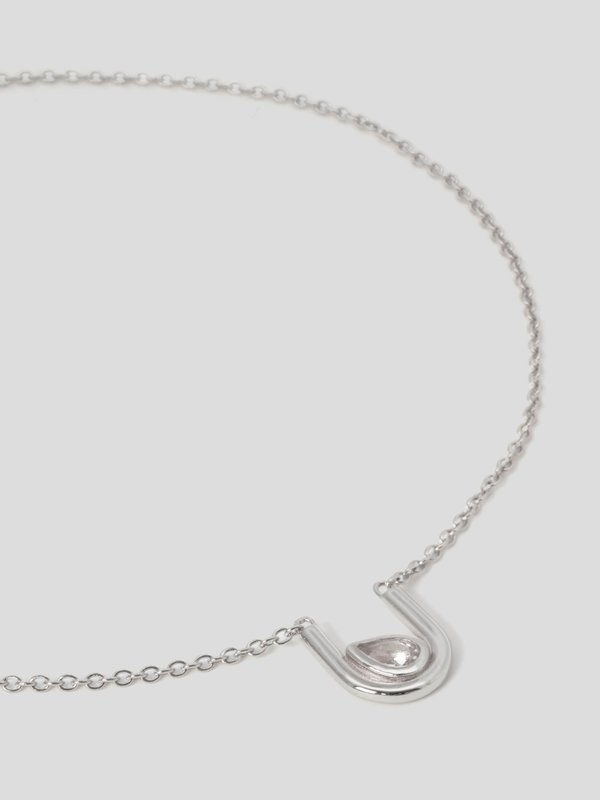 Surrey Necklace - White Topaz in Silver
