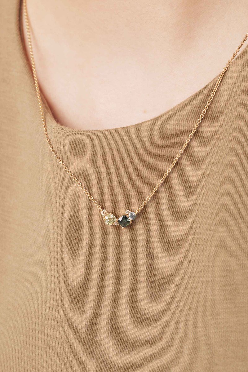 Sirius 14k Solid Gold Necklace with Diamond