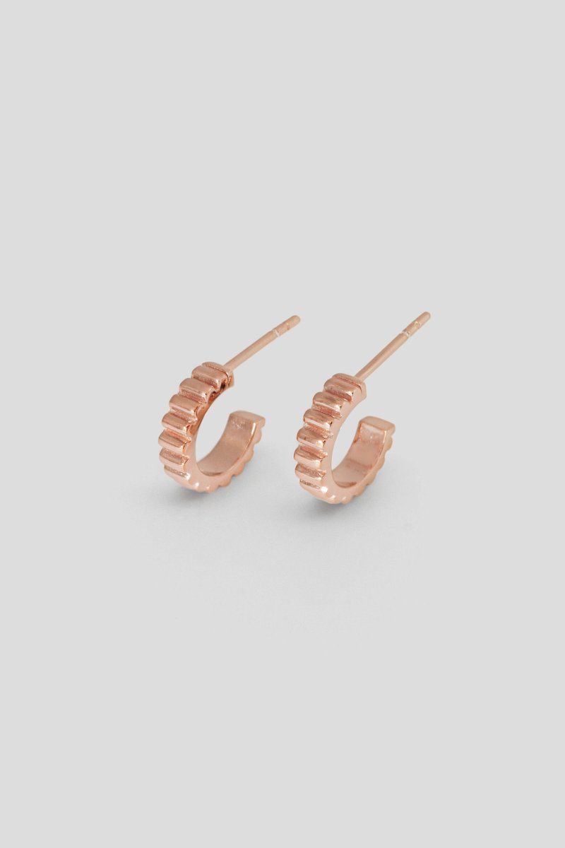 Octo Rose Gold Ear Hoops
