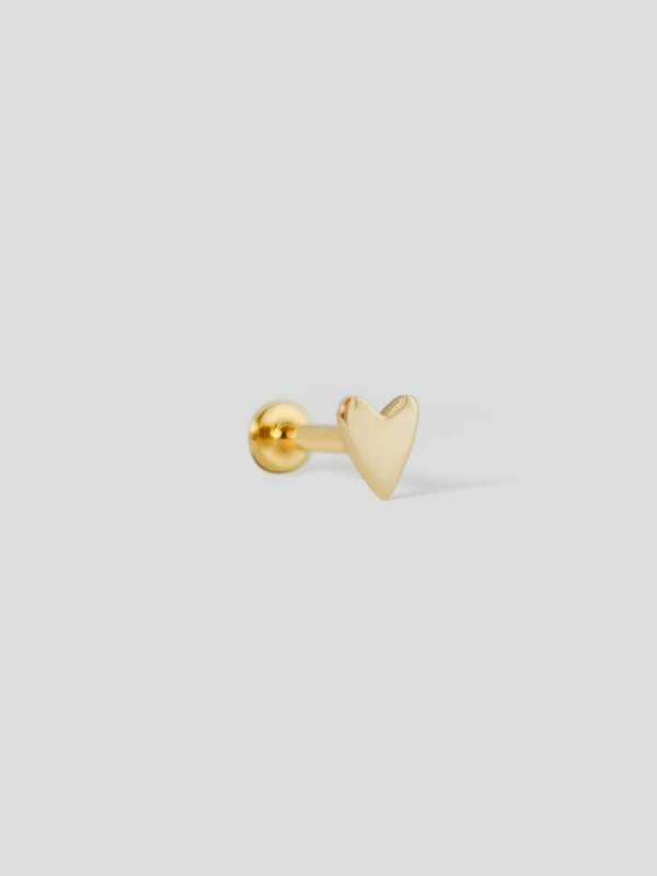 Love Threaded Labret Earring in 14k Gold (Single)