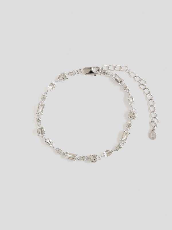 Strange x Curious - Clarity Bracelet - White Topaz in Silver