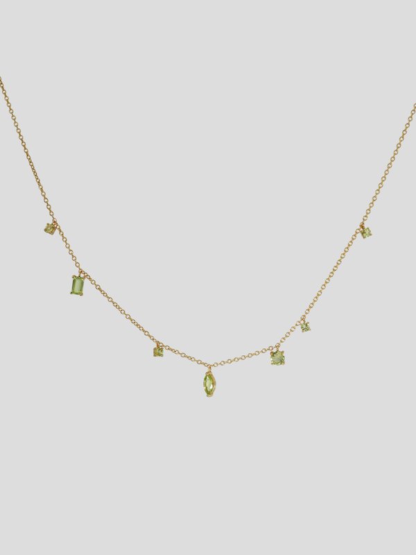 Strange x Curious - Light Necklace - Peridot in Champagne Gold
