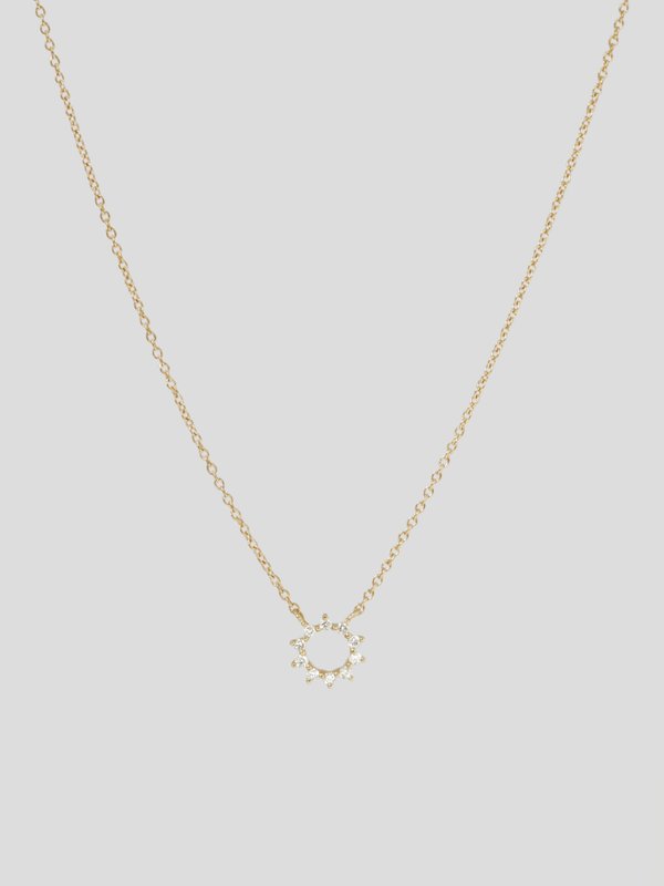 Sunray Necklace - Diamonds in 14K Gold