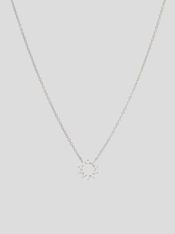 Sunray Necklace - Diamonds in 14K White Gold