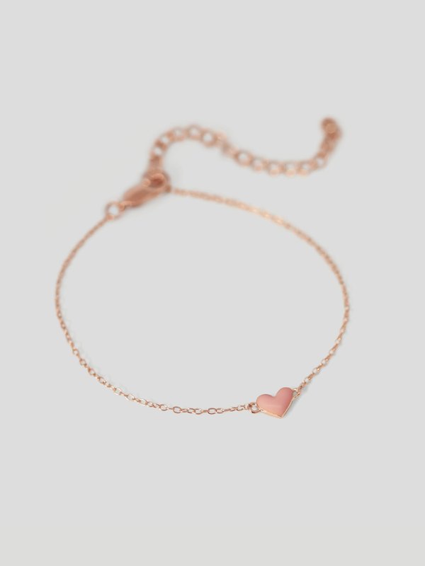 Enamour Bracelet - Peach Enamel in Rose Gold