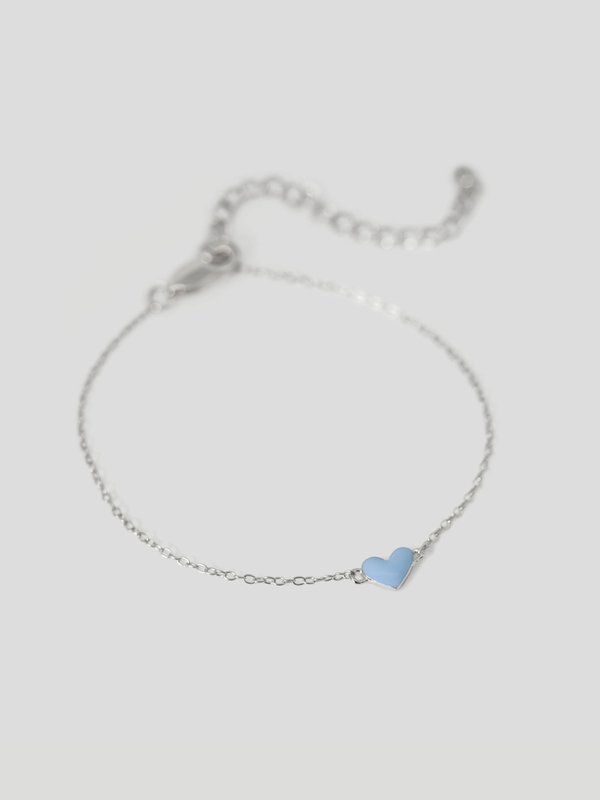 Enamour Bracelet - Sky Blue Enamel in Silver