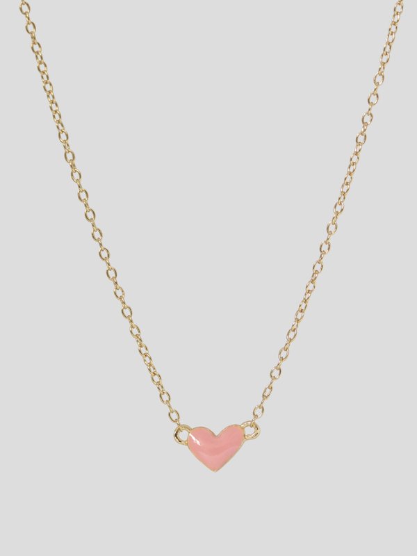 Enamour Necklace - Peach Enamel in Champagne Gold