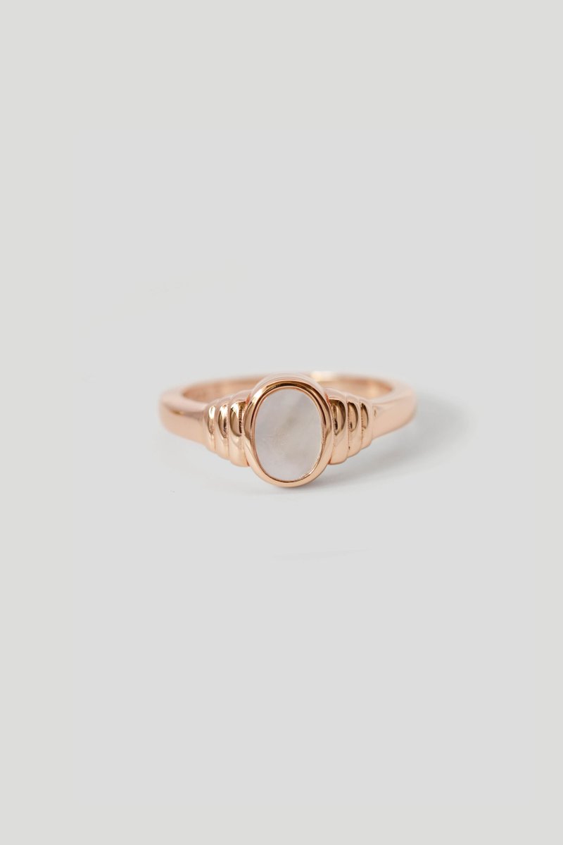 Joni Rose Gold Ring with Pink Amethyst