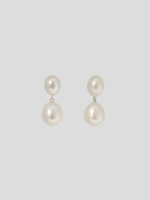 Tahlia Earrings - Freshwater Pearl in Silver
