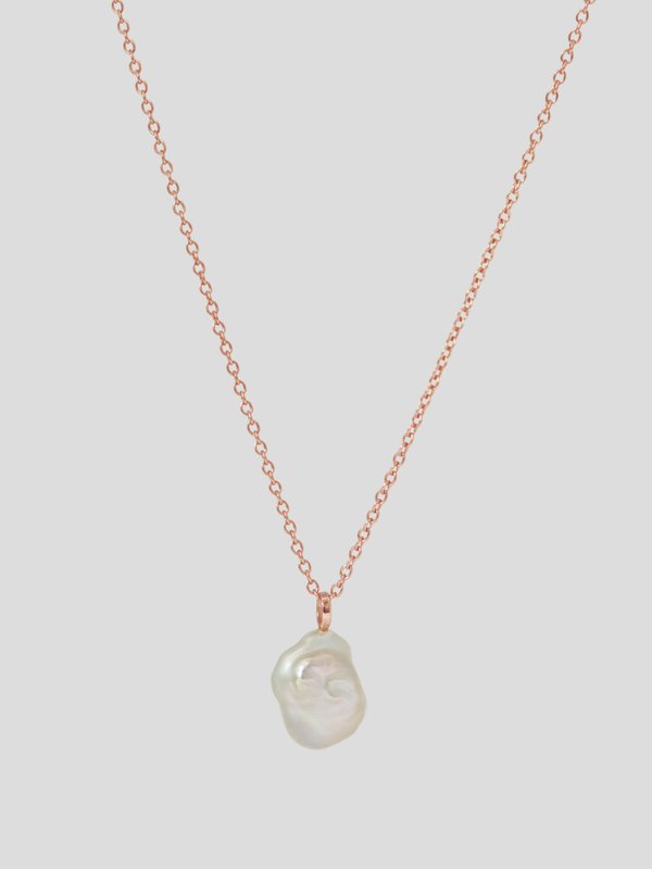 Tarquinn Necklace - Freshwater Pearl In Rose Gold
