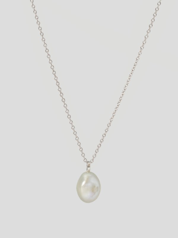 Tarquinn Necklace - Freshwater Pearl In Silver