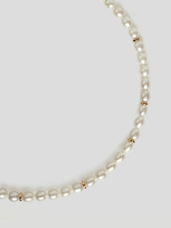 Tyan Necklace - Freshwater Pearl In Champagne Gold 