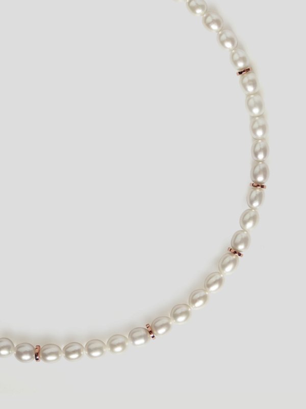 Tyan Necklace - Freshwater Pearl In Rose Gold