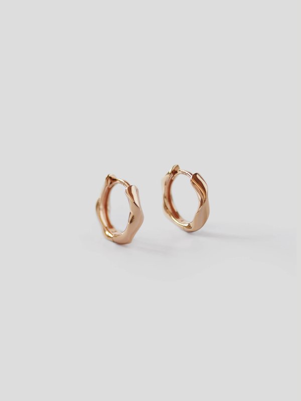 Twine Earrings in Rose Gold 