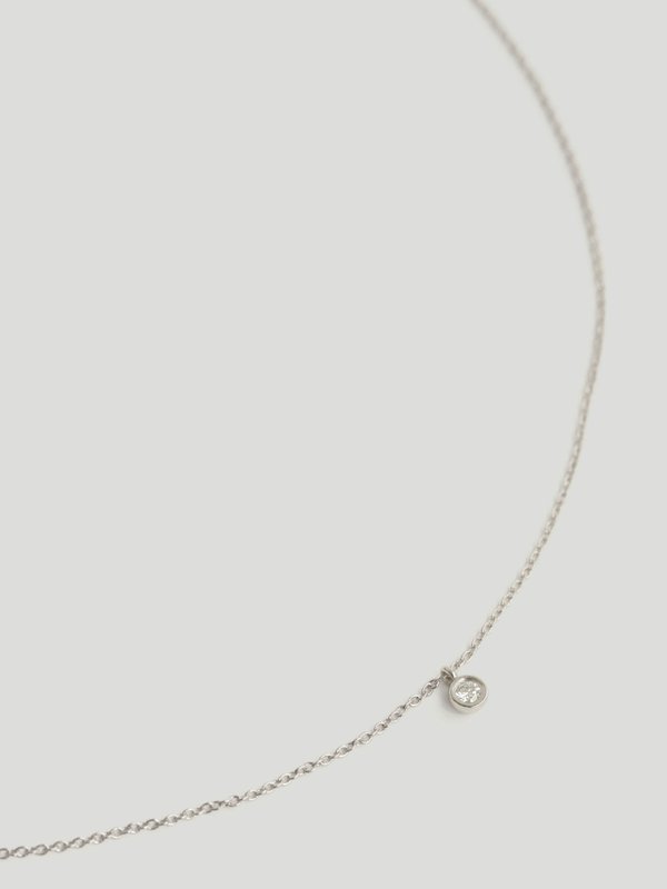 Moonlight Necklace - Diamonds in 14k White Gold 