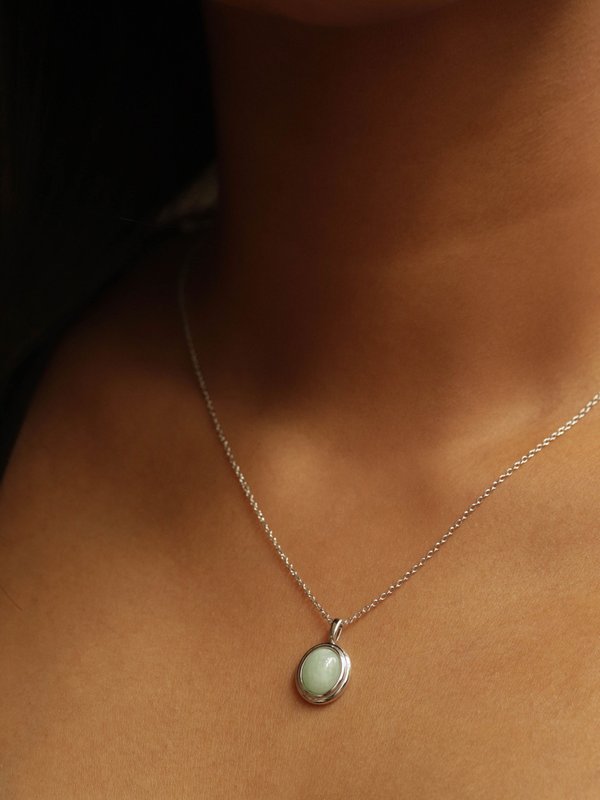 Olsen Necklace - Amazonite in Silver 