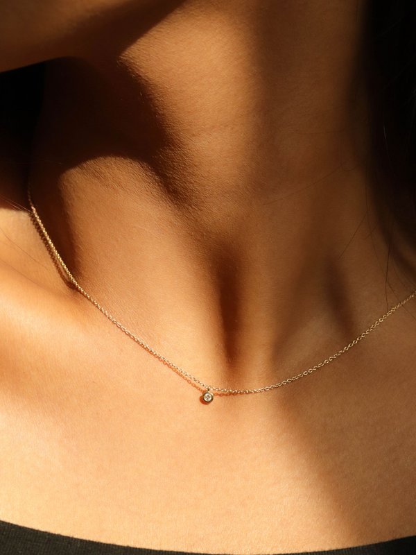 Moonlight Necklace - Diamond in 14k Gold 