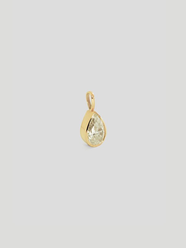 Edge Pendant - 14K Teardrop Cut Moissanite