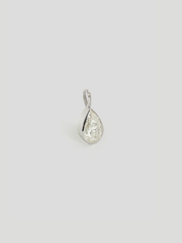 Edge Pendant - 14K Teardrop Cut Moissanite