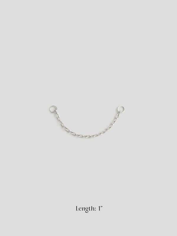 Ear Chains - Daydreamer Chain in 14K Solid White Gold (Single)