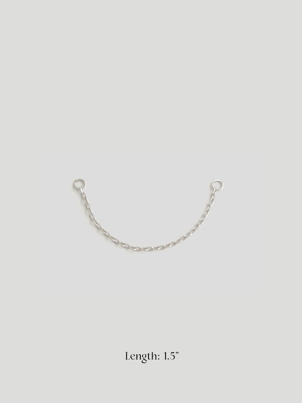 Ear Chains - Daydreamer Chain in 14K Solid White Gold (Single)